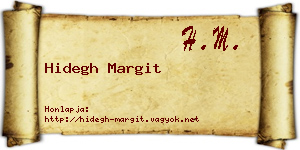 Hidegh Margit névjegykártya