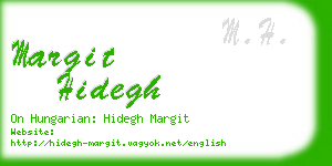 margit hidegh business card